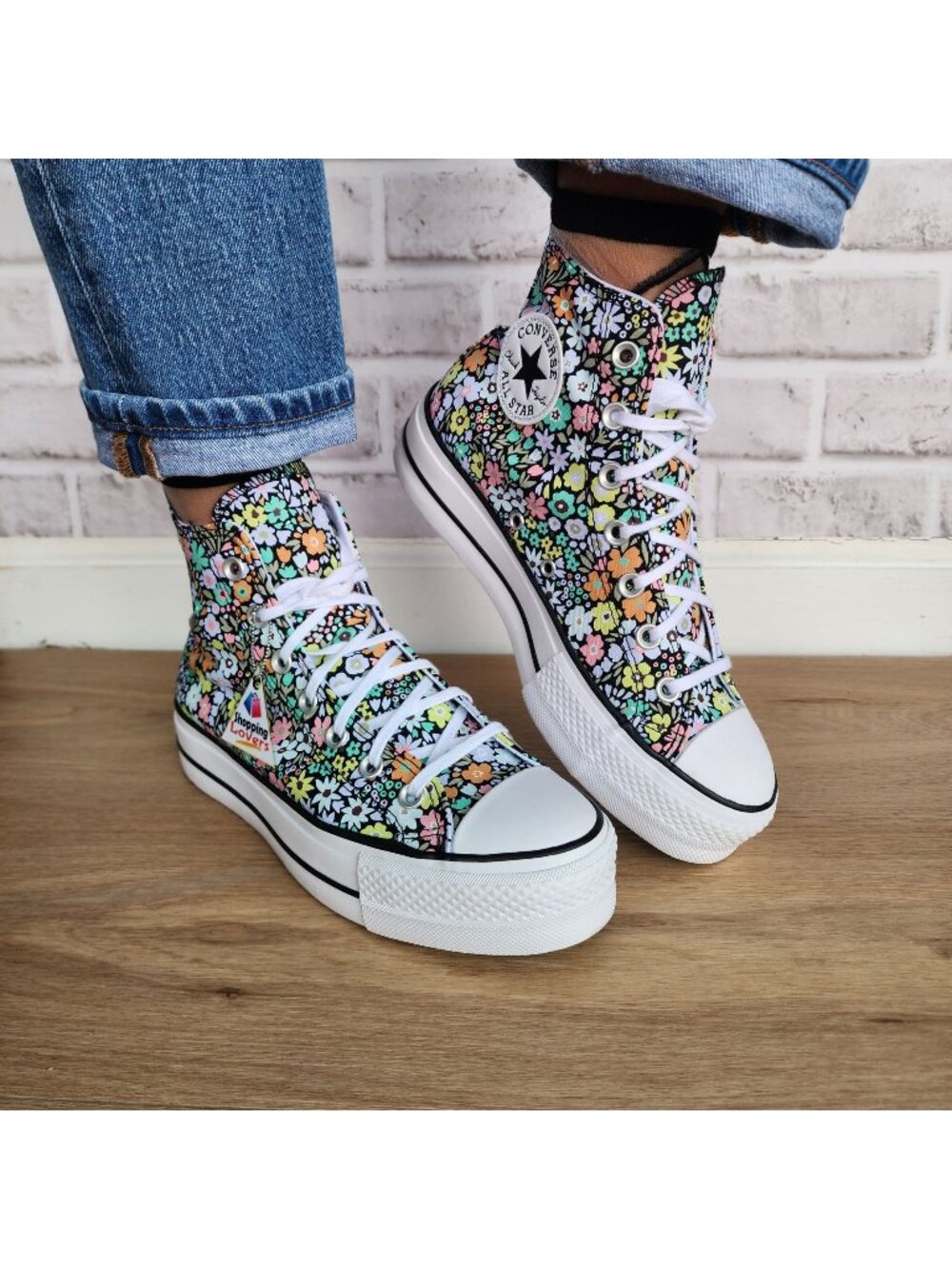 Converse Chuck Taylor Lift Allover Florals Hi Sz 7.5 Women Shoes Sneaker A15009C